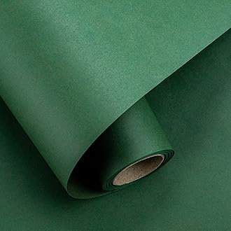 MIMUTI Dark Green Kraft Wrapping Paper - Solid Color Wrapping Paper Perfect for DIY Making, Wedding, Birthday, Christmas, Kids Art Craft Projects - 17 Inches x 33 Feet