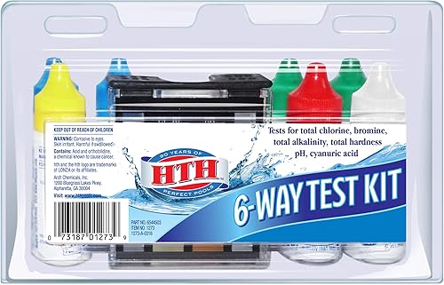 HTH 1273 probador químico de las piscinas del kit de prueba de 6 vías
