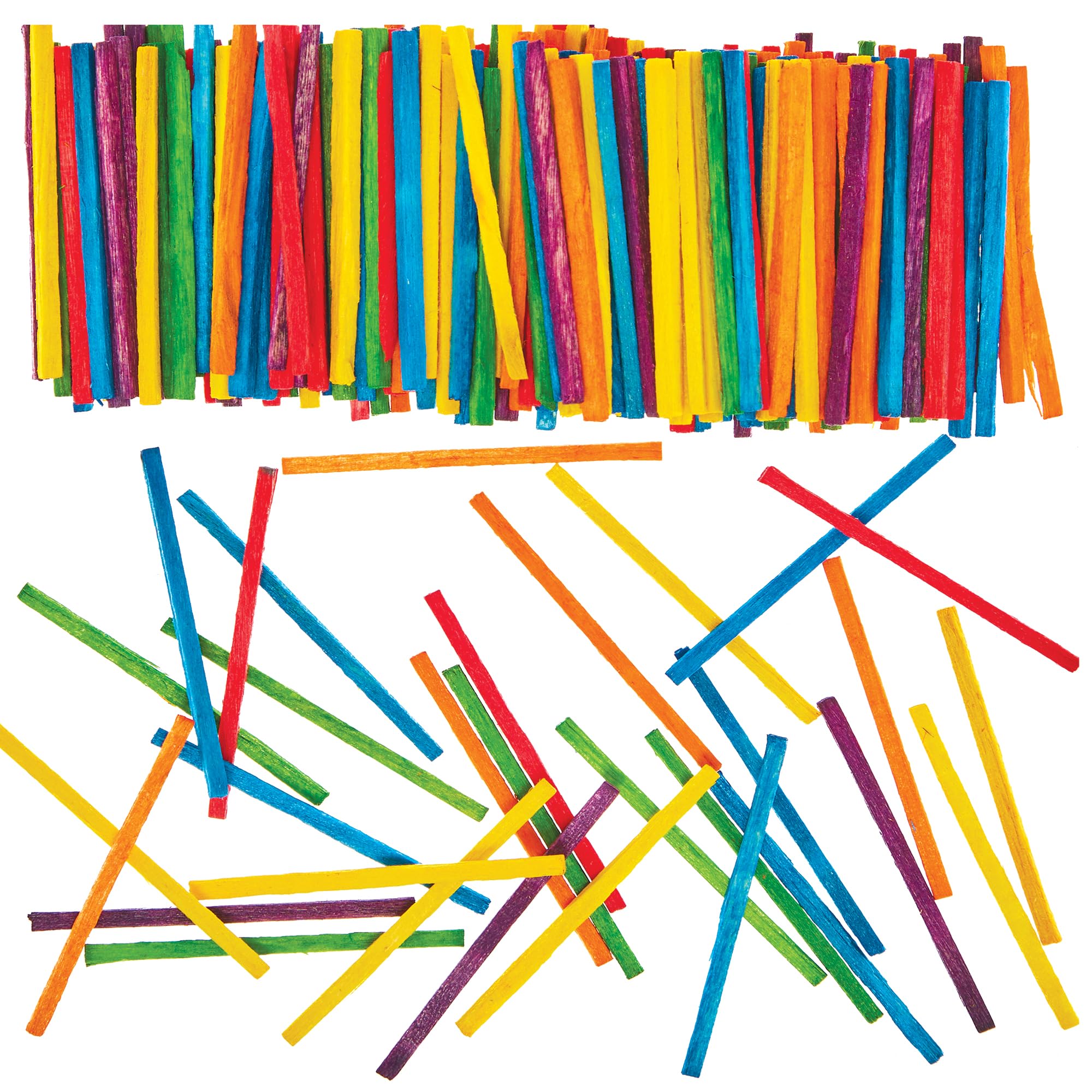 Baker Ross FN267 Coloured Matchsticks - Pack of 2000, Matchsticks for Arts and Crafts, Wooden Craft Sticks