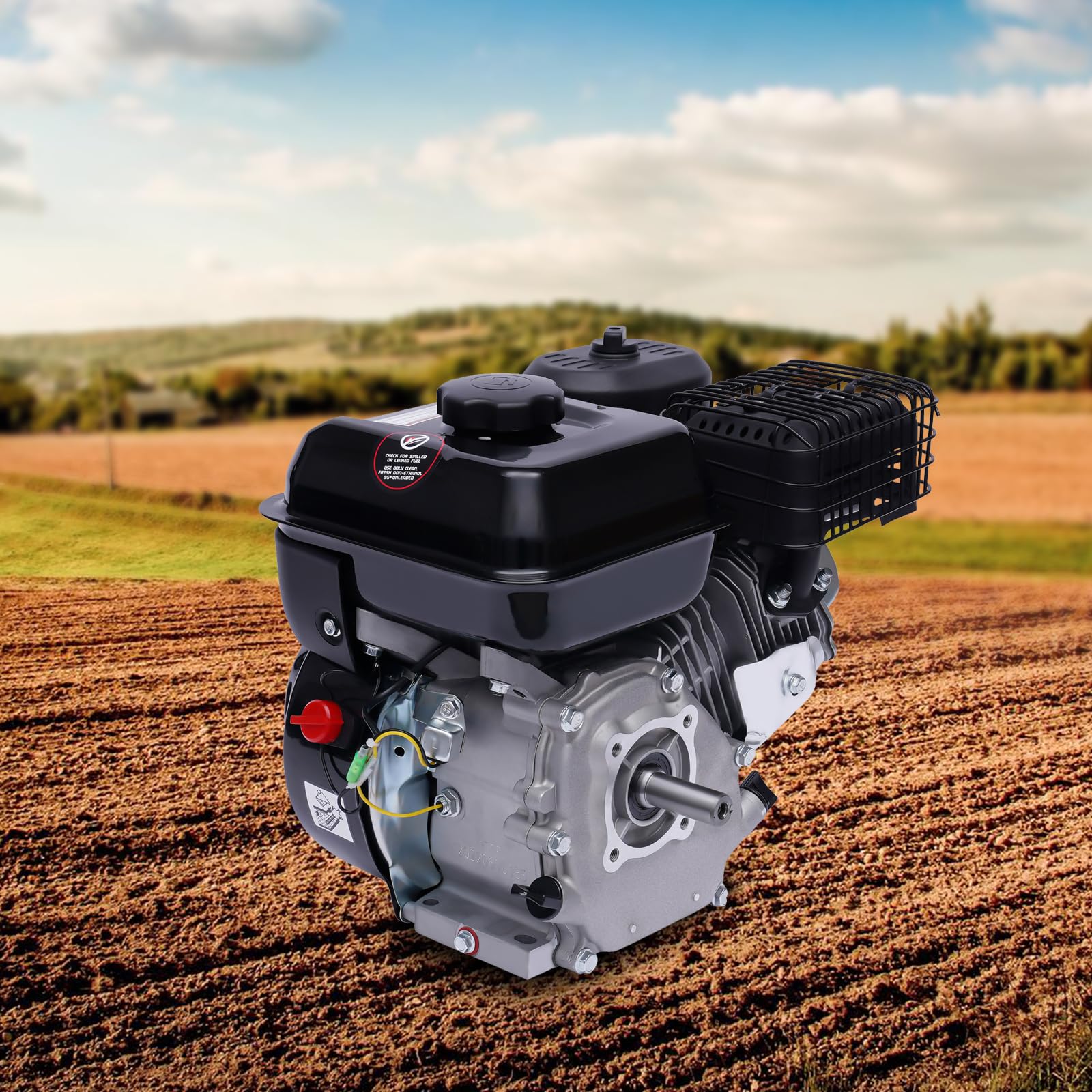 Motor de gasolina de 7,5 CV, 4 tiempos, 3600 rpm, karting con motor de gasolina, motor industrial de 4 tiempos, motor eléctrico de repuesto, motor de accionamiento de alta carga, para karts,
