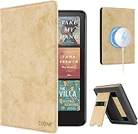 Vista 27 de CoBak - Funda para Ereader de piel sintética duradera con función de apagado y encendido automático, ranura para tarjetas y correa para la mano - Se