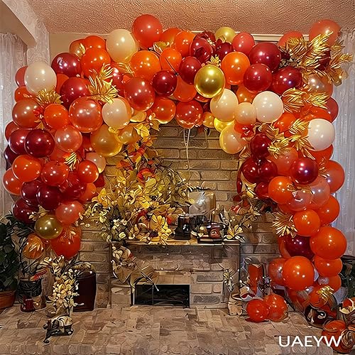 Miniatura 5 de 52 globos de otoño, globos rojos, amarillos y naranjas, hojas de arce, calabaza, bellota, ardilla, globos de aluminio para temática de otoño, día de