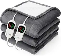 Homemate Cobertor Elétrico Aquecido Tamanho Queen - 84"X90" Cobertor de Cama de Aquecimento com 10 Níveis de Aquecimento 8 Horas de Desligamento Automático Aquecimento Rápido Proteção Contra Superaque