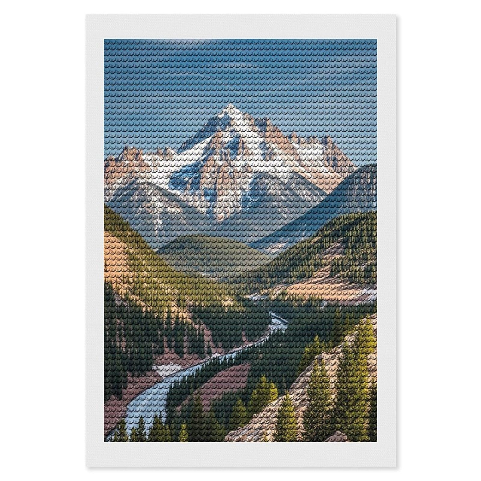 FekiLoot Pikes Peak Colorado Diamond Painting Kits for Adults Full Round Drill Diamond Art Kits for Beginners 5D DIY Diamond Dots Paintings Diamonds Pictures Gem Art Home Wall Decor 8"x12"