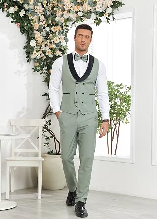 Men's Tuxedo Suit 3 Piece with Bow Tie | Slim fit suits for wedding, party, prom, homecoming and business events