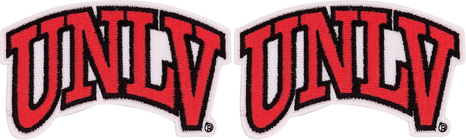 Desert Cactus University of Nevada Las Vegas Patch – Embroidered Iron On/Sew On Applique for Blazers, Jackets, Backpacks, Bags, Hats & Tactical Gear – UNLV Rebels (Patch - Design A) (Pack of 2)