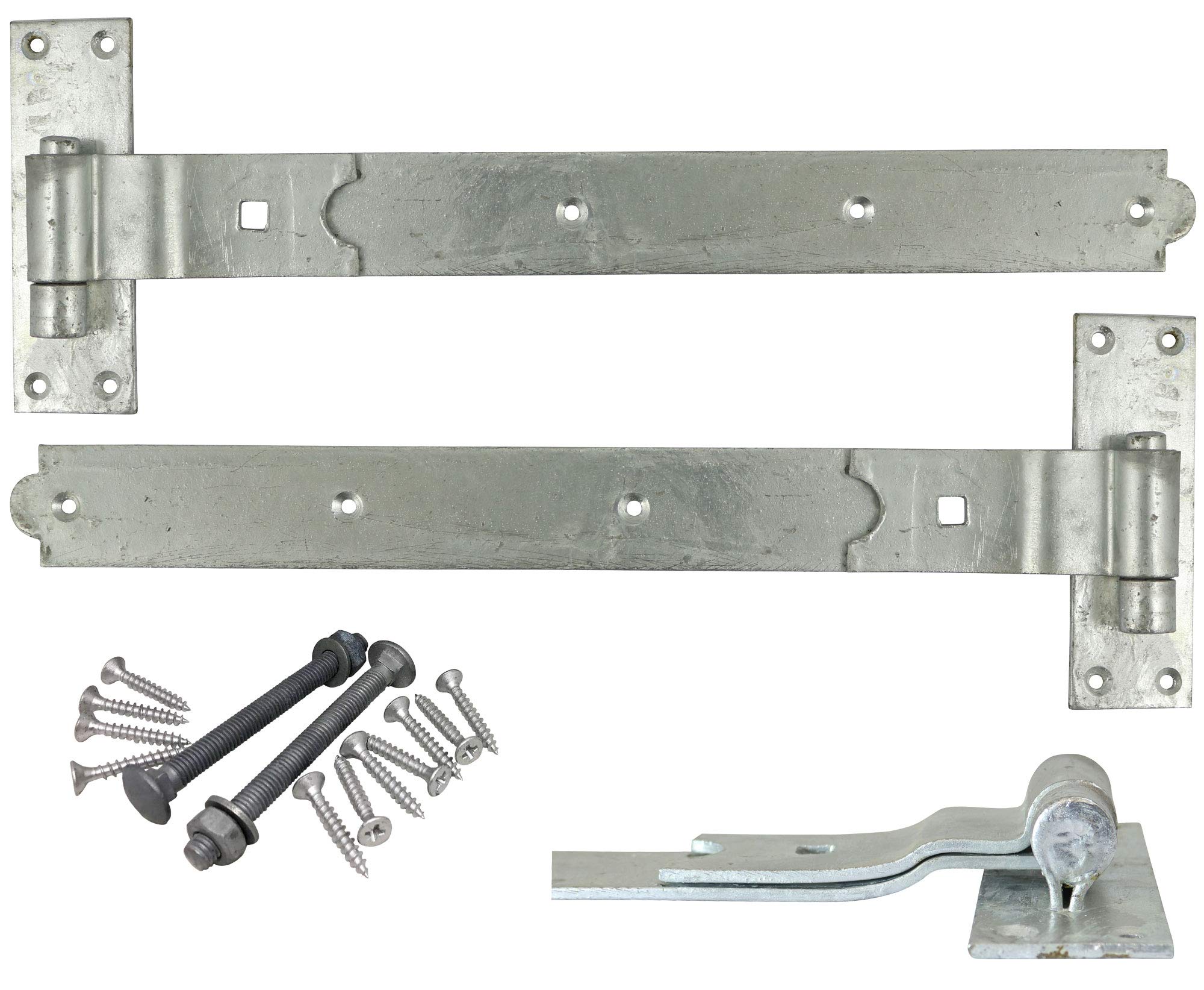 Timco Cranked Band & Hook On Plates Hinges – Hot-Dipped Galvanised – Pair