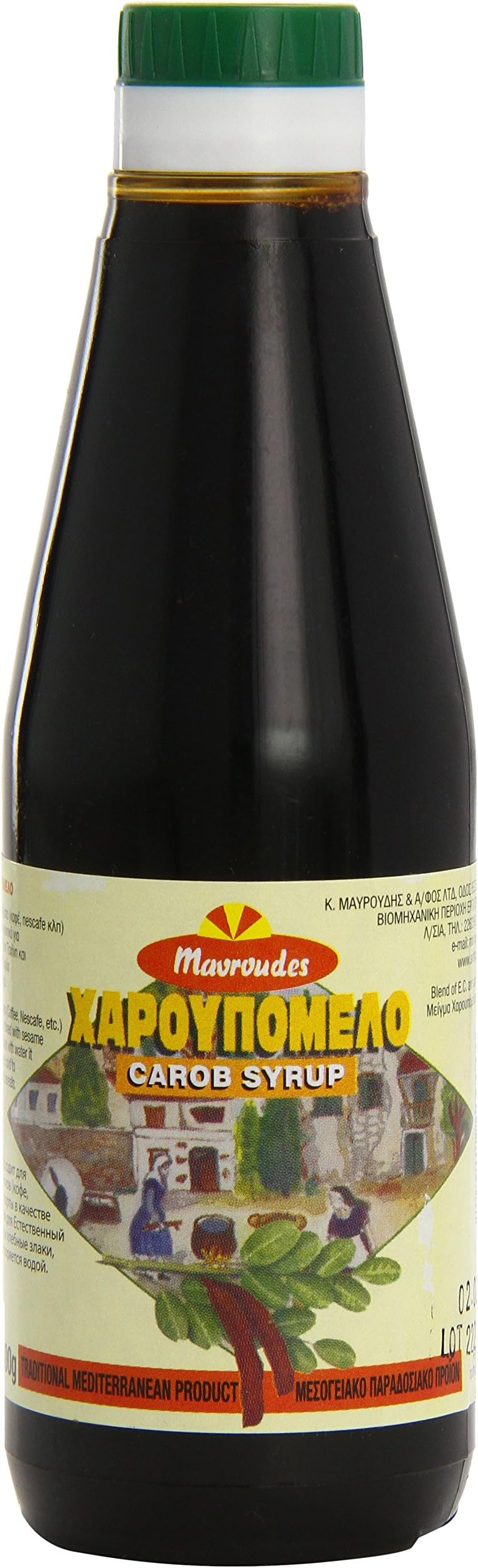 Mavroudes 100% Natural and Pure Carob Syrup Dressing from Cyprus 400 g