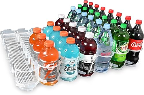 Display Technologies Visi-Slide - Organizador de bebidas, 7 estantes de alimentación por gravedad, organizador de refrigerador y almacenamiento para