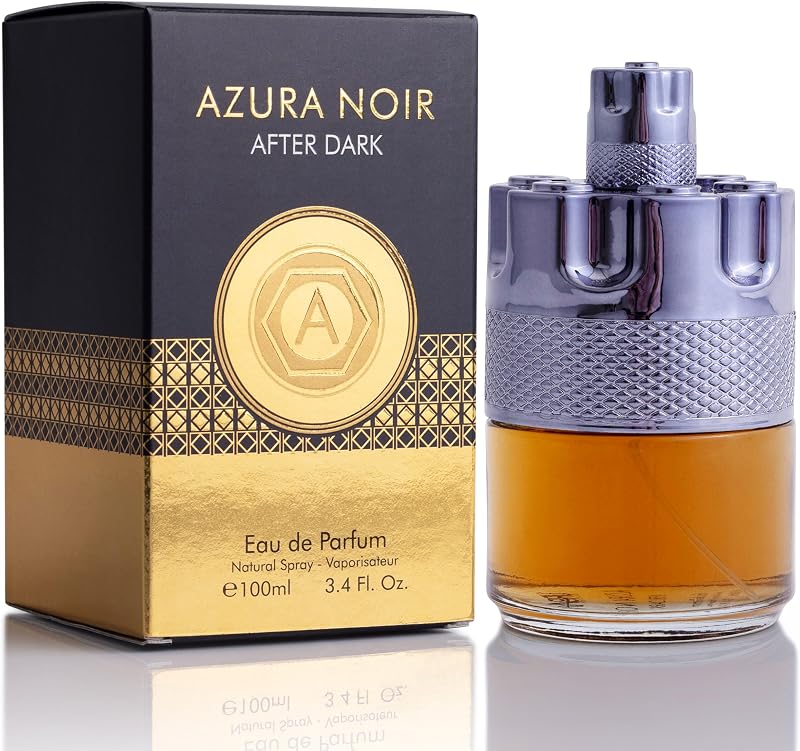 Azura Noir After Dark Eau De Parfum for Men - Woody Spicy Fragrance - Long-Lasting Cologne Choice For Daily Wear - Top Notes of Lemon, Mandarin Orange, Lavender 7 Cinnamon - Elegant 100ml Bottle