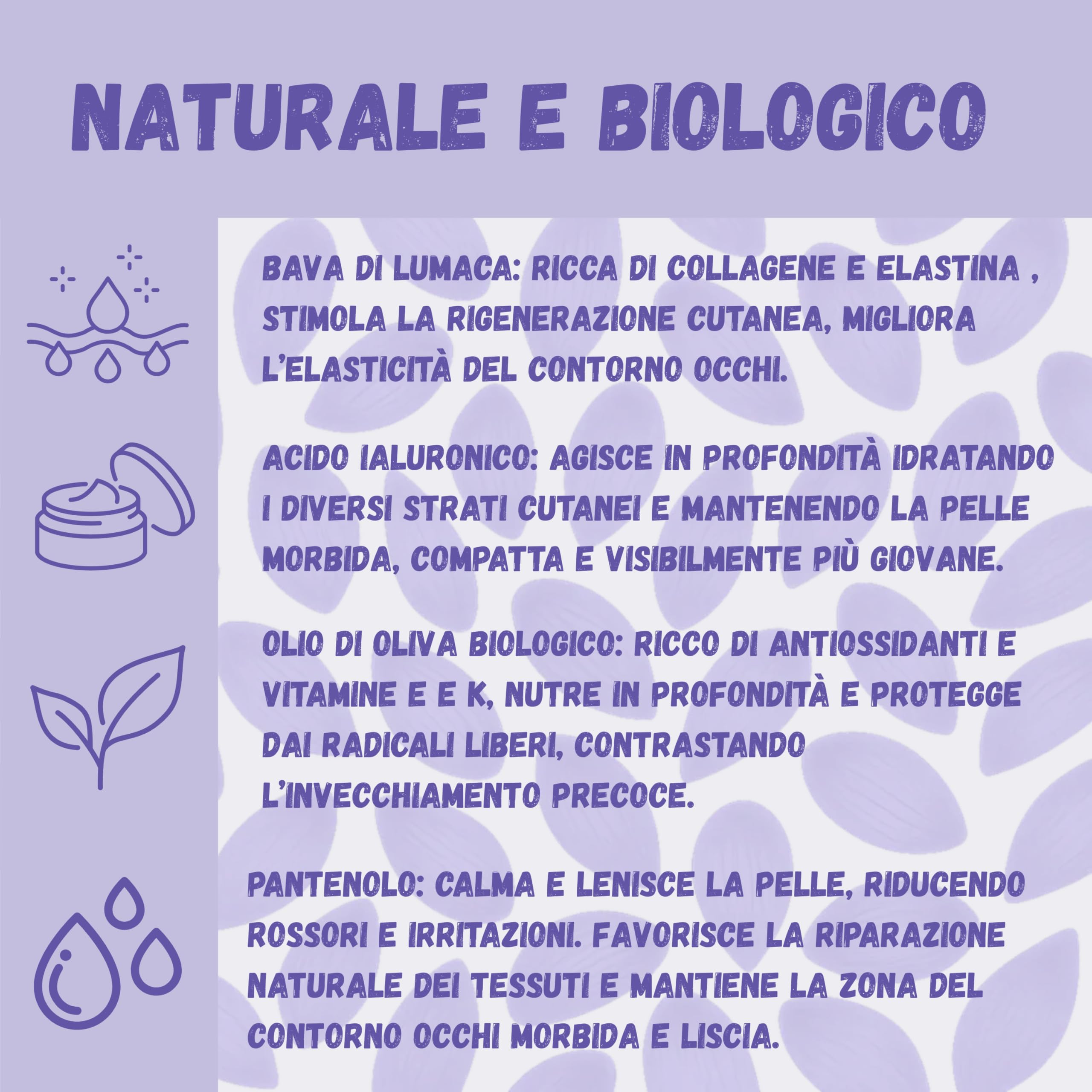 Contorno Occhi Antirughe | Siero Concentrato con Bava di Lumaca e Acido Ialuronico | Roll-On ad Azione Esfoliante, Elasticizzante e Anti-Borse | Formula Bio Naturale | 10ml Made in italy
