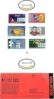 Gag Gift Prank Set-100 Fake Lottery Tickets-100 Fake Parking Tickets The Ultimate Joke Prank Gag Gift Set for Adults. April Fools Day Wholesale Bulk Pricing