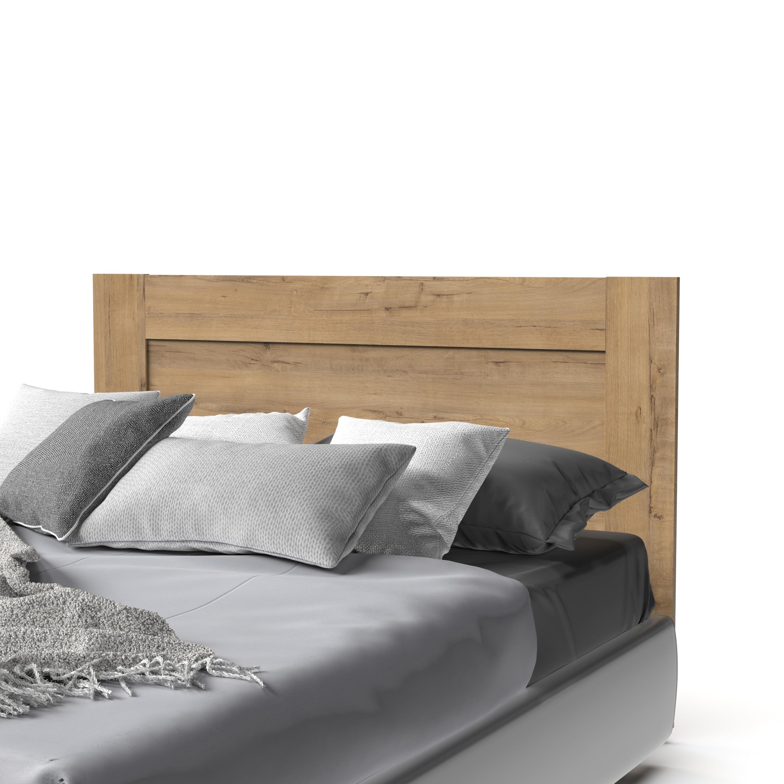MUEBLES PITARCH | Cabecero Cama Doble de 150 Moderno, Roble Gold, 116x164x2,2cm, Dormitorio de Matrimonio, Vintage Tablas, Colección Aroa