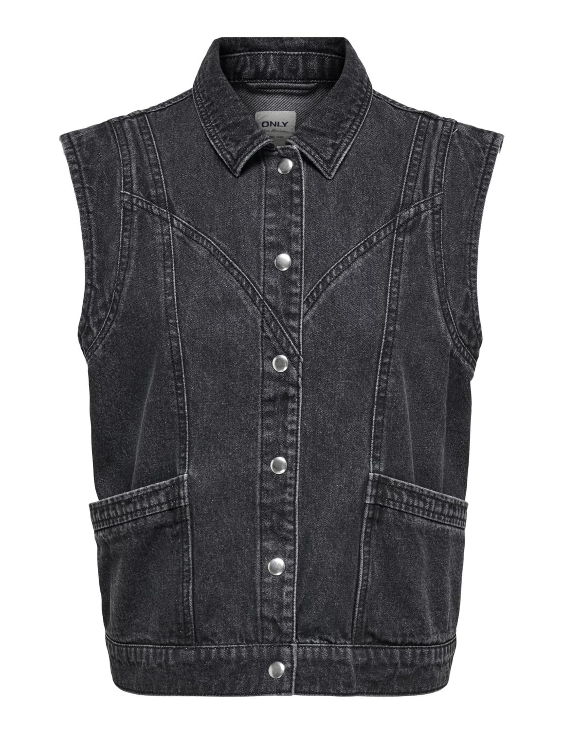 Onlkennedy Sl Dnm Waistcoat Bj Noos, Washed Black, M