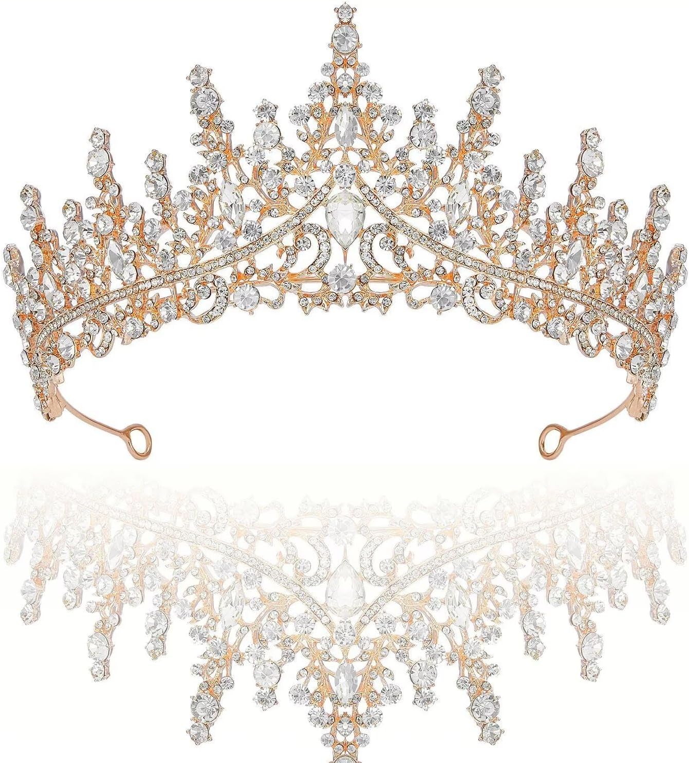 Crown for Women Crystal Queen Crowns Rhinestone Crowns Girl Hair Accessories for Bridal Birthday Party Prom Cos-play Costume Christmas Coming of Age Ceremony Photo Props