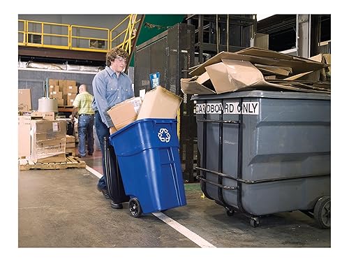 Miniatura 62 de Rubbermaid Commercial Products Brute - Basurero con ruedas, 95 galones, para restaurantes, hospitales, oficinas, parte trasera de casa, almacenes
