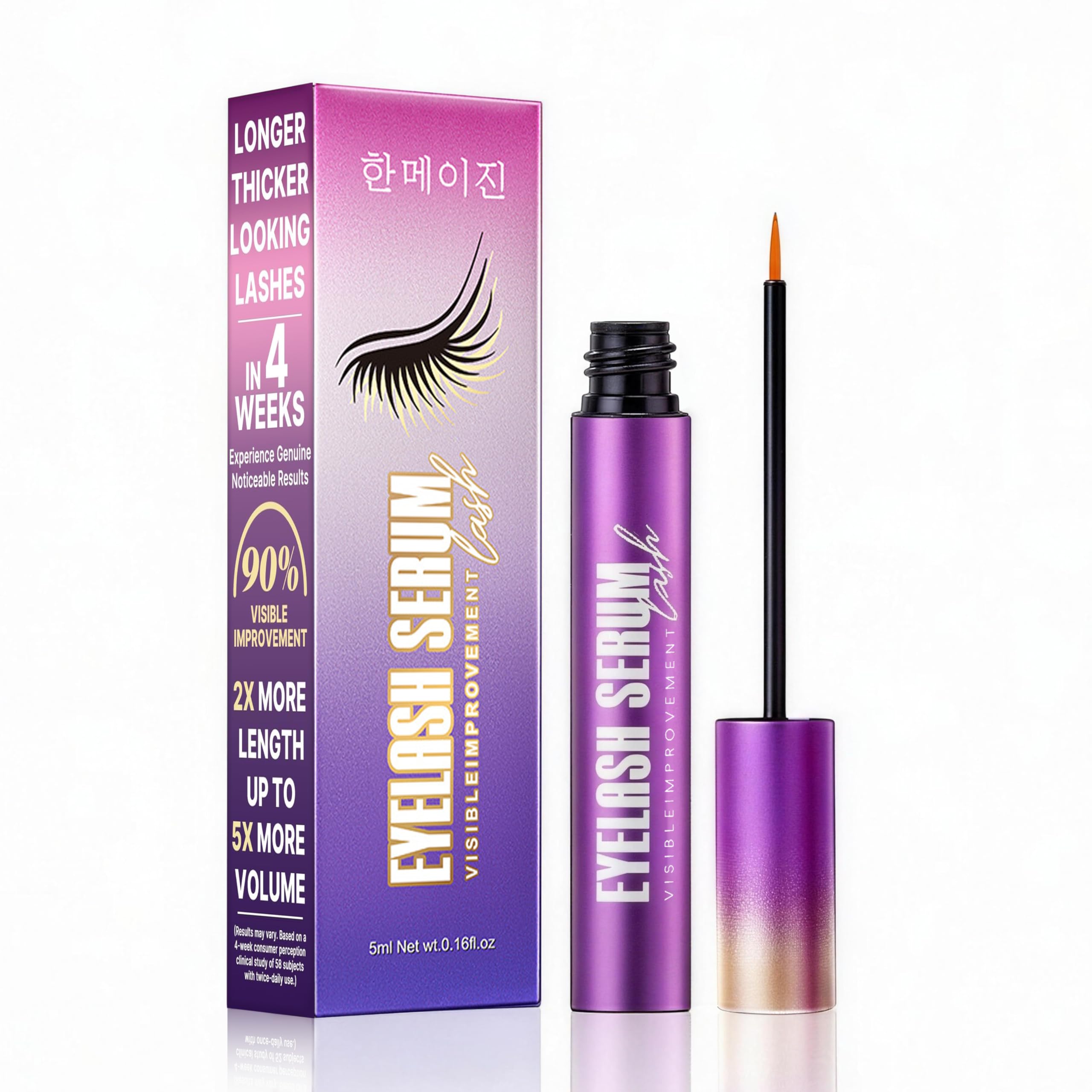 Eyelash Growth Serum with Advanced Formula to Boost Longer Fuller and Thicker Lashes and Eyebrows - Gentle & Vegan for Sensitive Eyes, Cruelty-Free