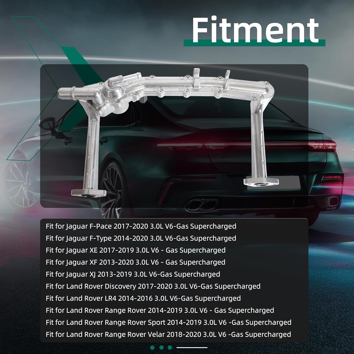Engine Coolant Water Outlet Heater Pipe Compatible with Land Rover 2014-2020,Compatible with Jaguar 2013-2020 3.0L Supercharger,OE LR122710 AJ814053