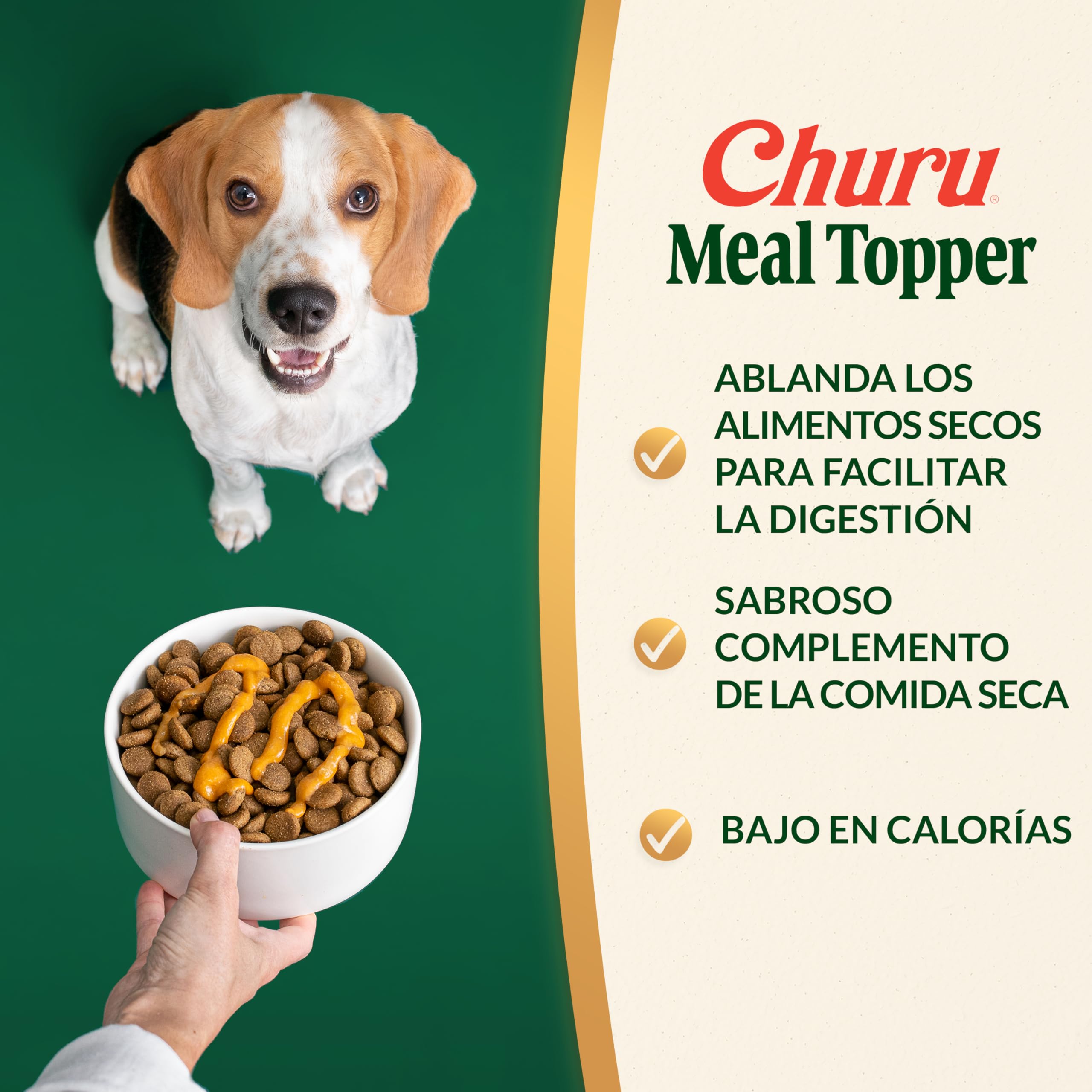 INABA Churu Meal Topper Perros Adultos – Receta Saludable de Salmón – Alimento Húmedo Completo y Balanceado con Vitaminas y Colágeno – Ideal para Mezclar con Croquetas - 672g (12x56g)
