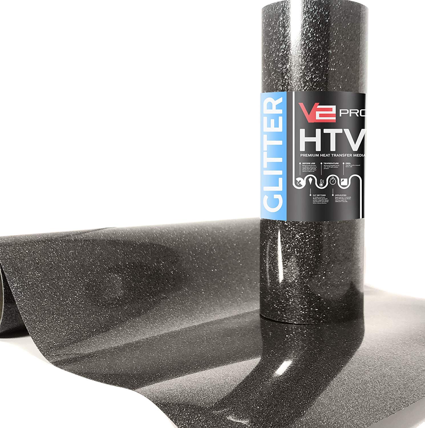 Film de transfert de chaleur HTV rouleau vinyle thermocollant pailleté textile