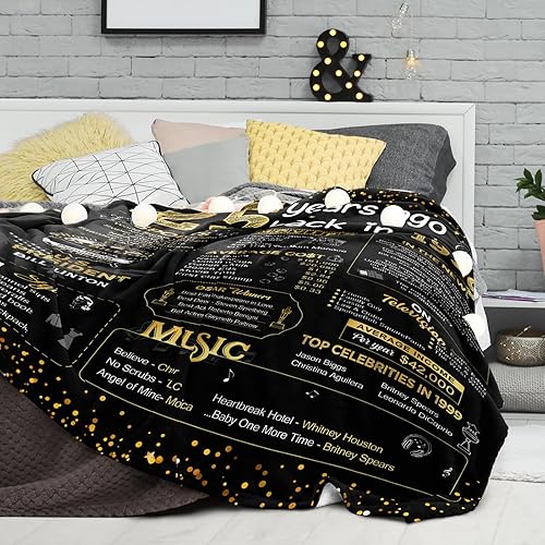 Miniatura 4 de Regalos de cumpleaños 25 para mujeres, decoraciones de cumpleaños de 25 años para ella, regalos de feliz cumpleaños para mujeres, hija, hijo, manta