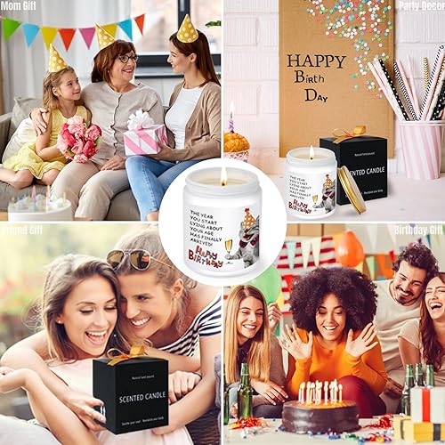 Miniatura 6 de Vela perfumada floral – Linda vela de cumpleaños para mujeres, mejor amiga, mamá, abuela, suegra