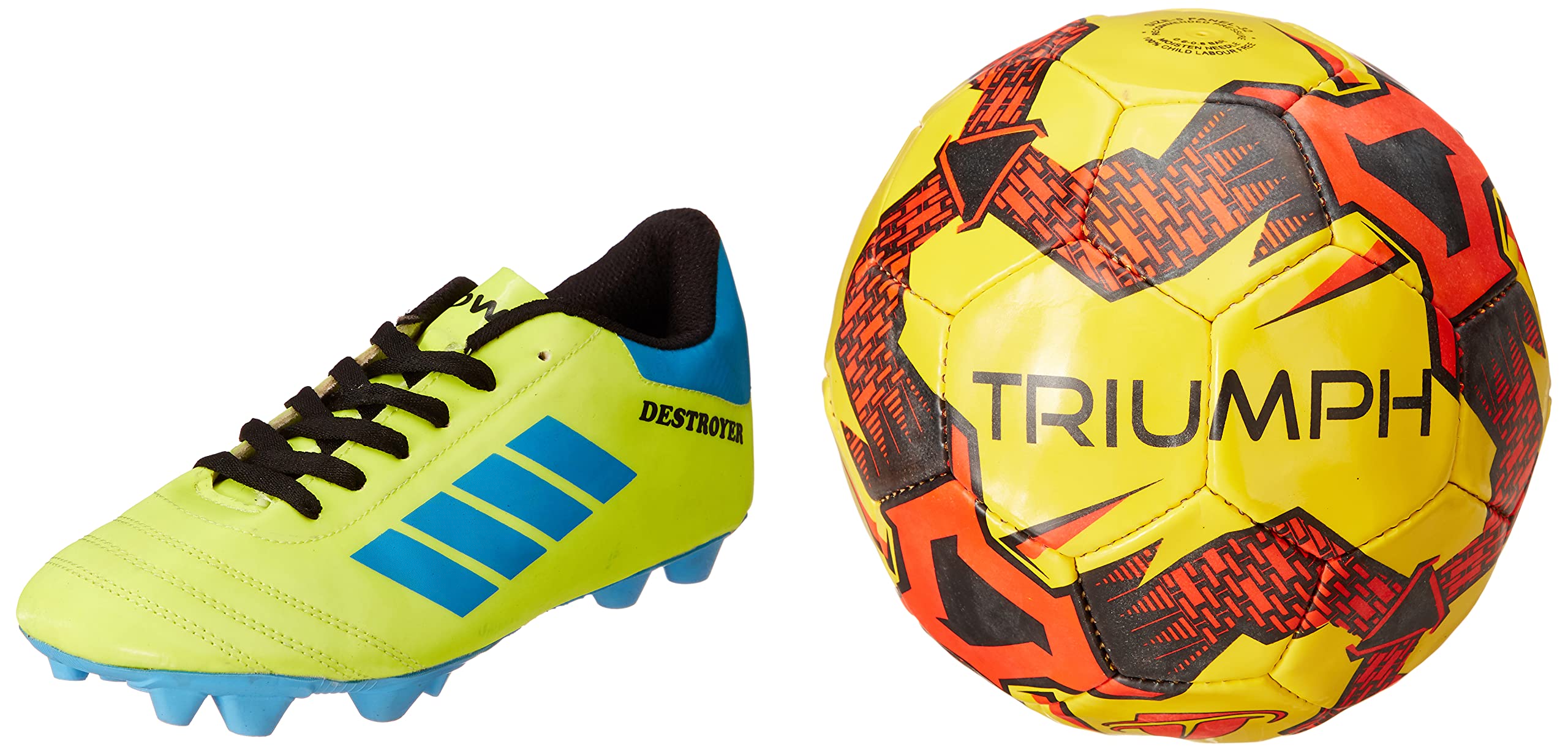 triumph Football Pvc Boss Yellow With Gowin Football Shoe Destroyer Cyan Size-5-picture-30