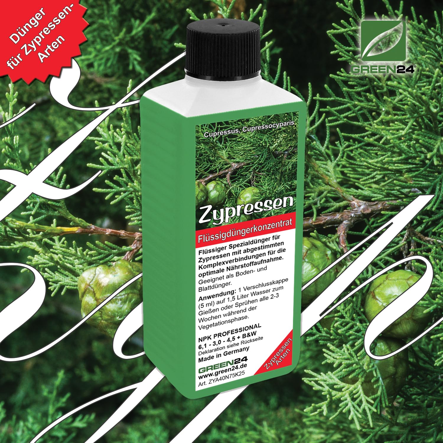 Zypressen-Dnger  Flssigdnger fr Cupressus, Cupressocyparis und weitere  Arten 250ml : Amazon.de: Garten