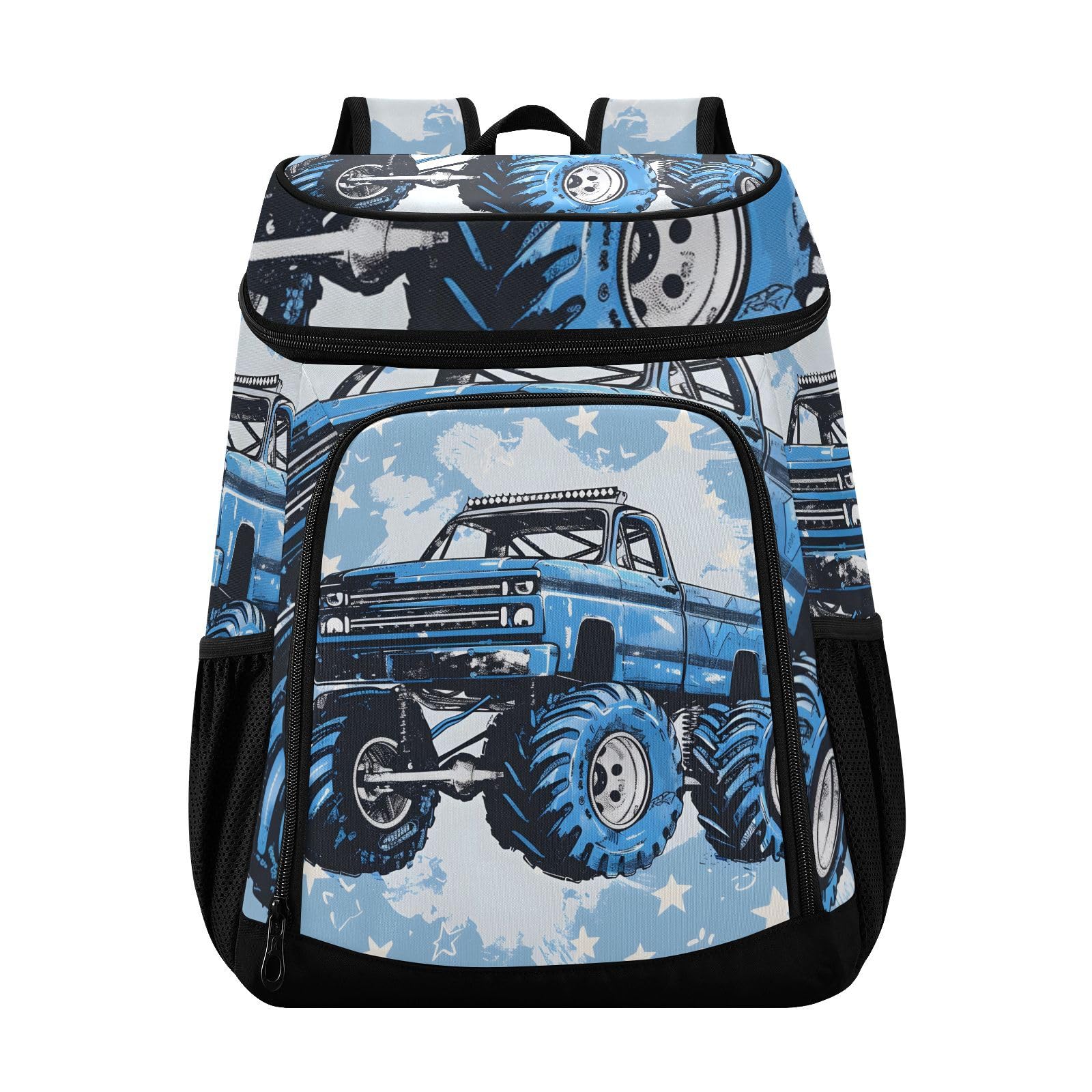 Blue Truck Racing Cooler Backpack Cooler Insulated Leak Proof Lunch Backpack 36 Cans Waterproof Soft for Men Women Picnic Hiking Camping Beach