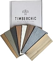 Timberchic Reclaimed Wood Peel and Stick Wall Planks Sample Pack - 3" 4" 5" Rustic Accent Walls Assorted Colors