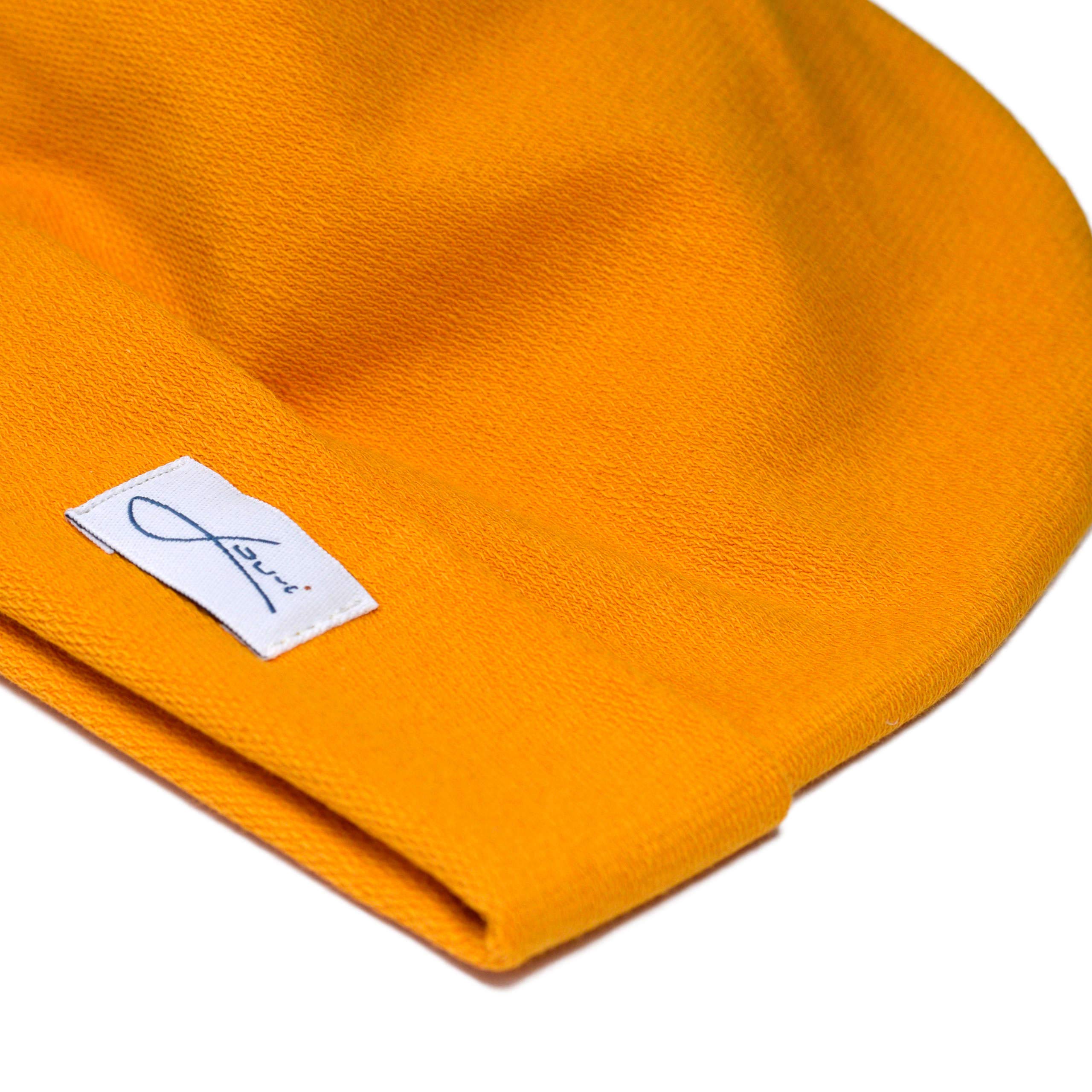 Lou-i Czapka damska i męska, bawełna ekologiczna, czapka beanie, wyprodukowano w Niemczech, żółty, 59-60