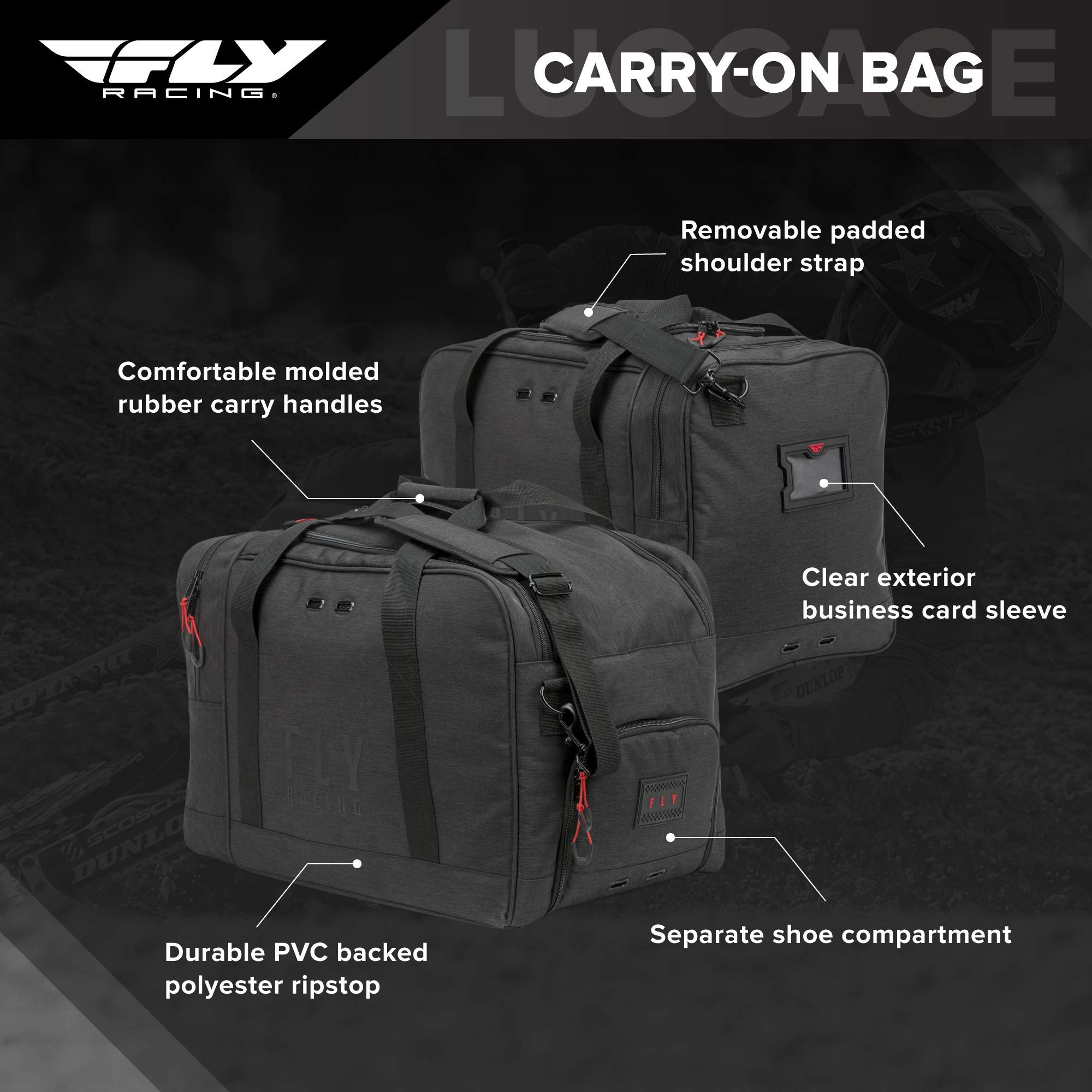 Fly RacingTravel Bag Carry-On, Black, One Size, Retro