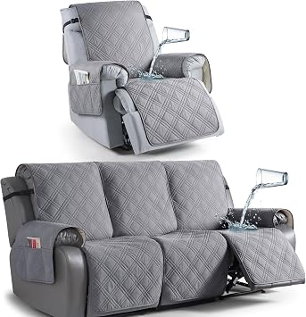TAOCOCO Bundle Promotional Items, Waterproof Recliner Sofa Covers, Recliner Chair Covers Gray