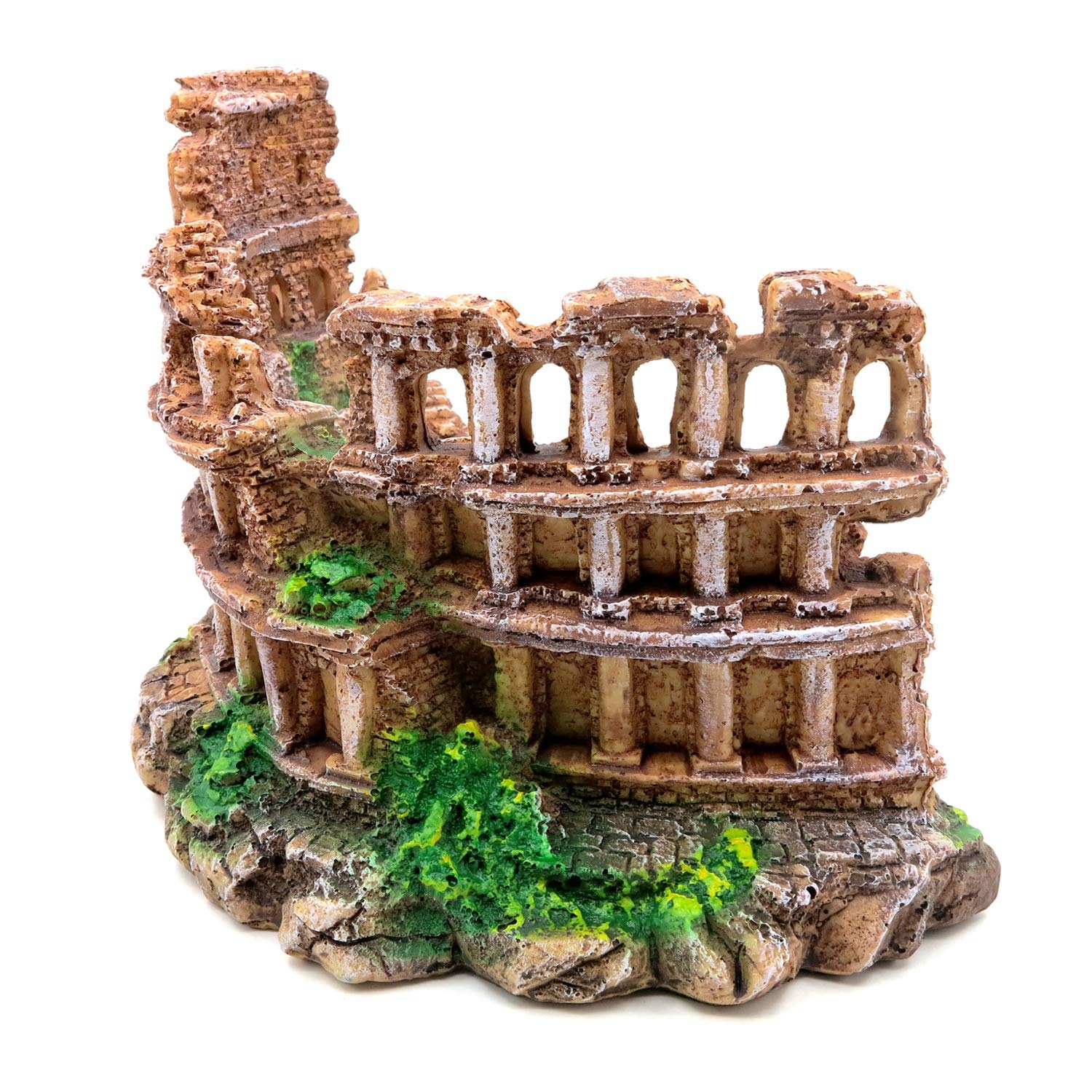 M2cbridge Antique Roman Column Ruins European Castle Aquarium Decorations Fish Tank Hideout Rocks Blue Pirate Shipwreck