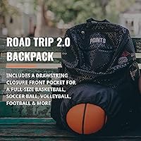 Vista 7 de Point 3 Road Trip 2.0 Mochila de baloncesto con cierre de cordón Compartimento de malla ventilada para zapatos