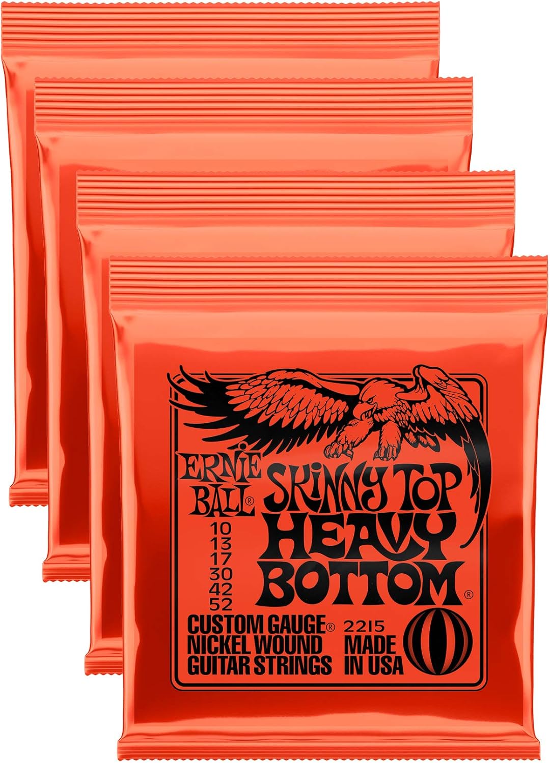 Ernie Ball 2215 Skinny Top/Heavy Bottom Slinky Nickel Wound Strings - 4 PACK