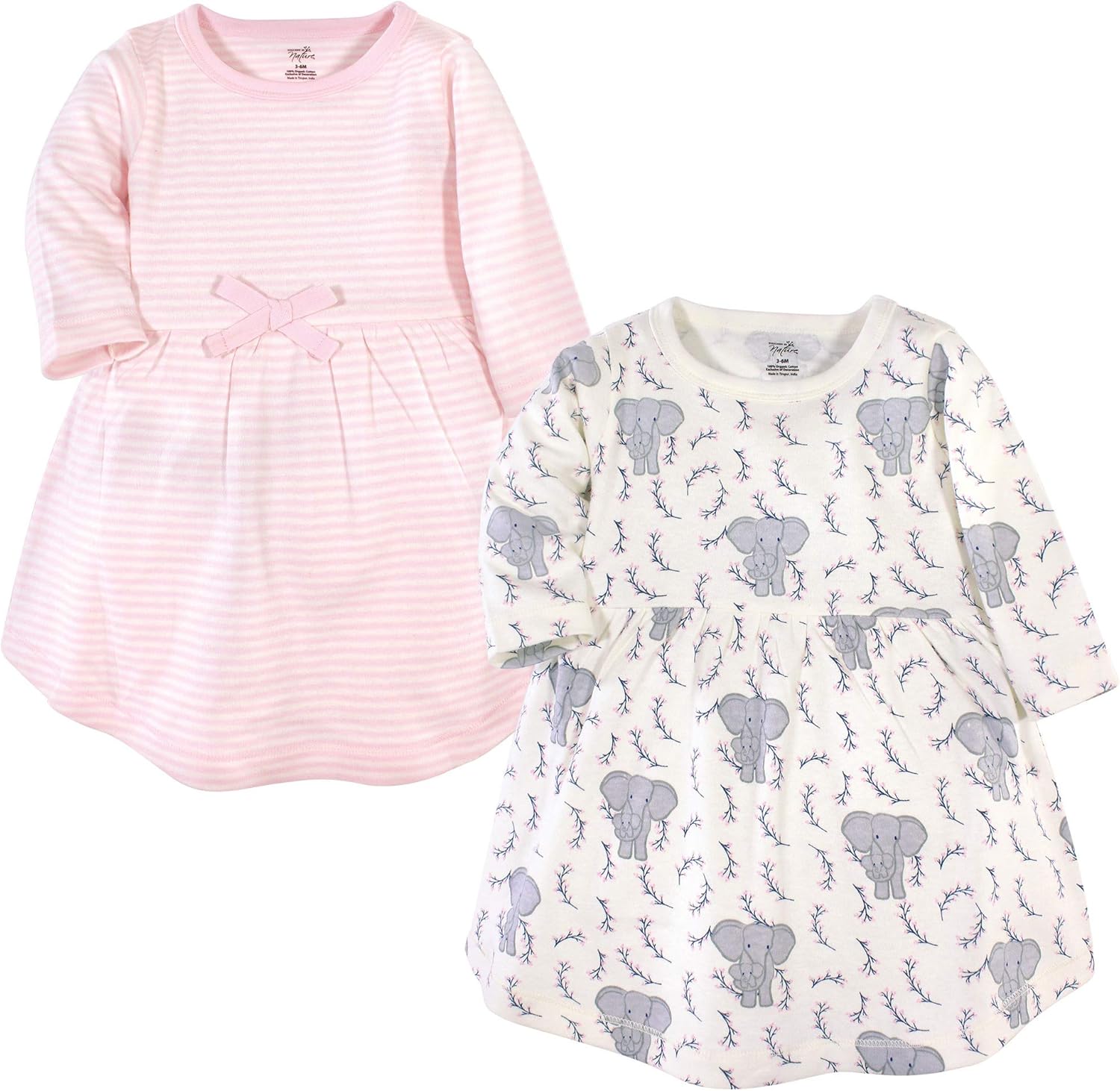 Touched by Nature Girls, Toddler, Baby and Womens Organic Cotton Short-Sleeve and Long-Sleeve Dresses