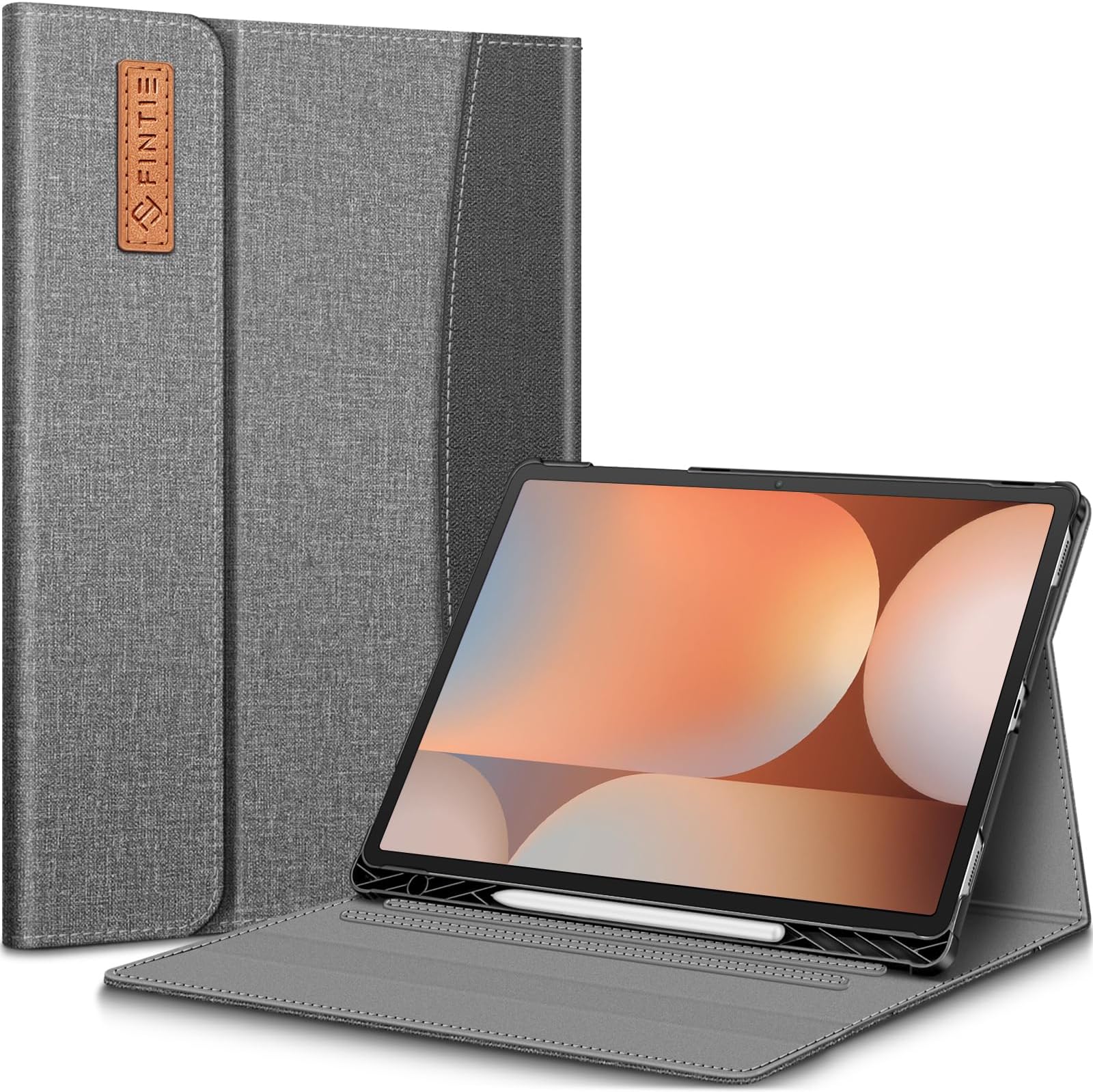 FINTIE Case for Samsung Galaxy Tab S9 FE Plus/Tab S9 Plus 12.4 Inch 2023 Tablet, Folio Protective Case with Multi-Angle Viewing, S Pen Holder and Document Compartment, Dark Grey