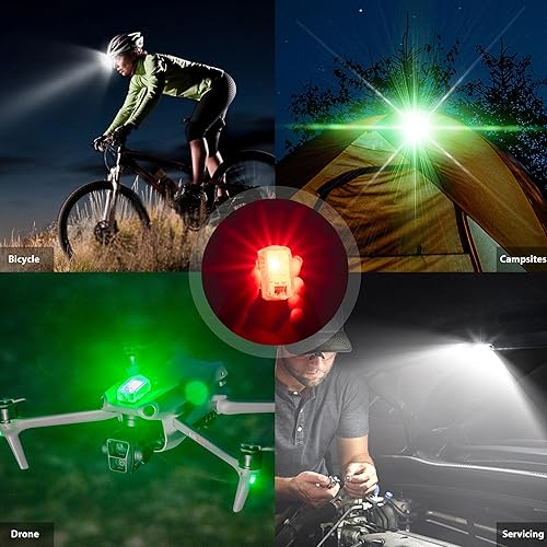 Miniatura 4 de Tomat Luces estroboscópicas para DJI Neo/Mini 4K/Mini 4 Pro/Air 3S/Avata 2/Mini 2 SE, luces de vuelo nocturno de la FAA con lámpara LED de 4 colores