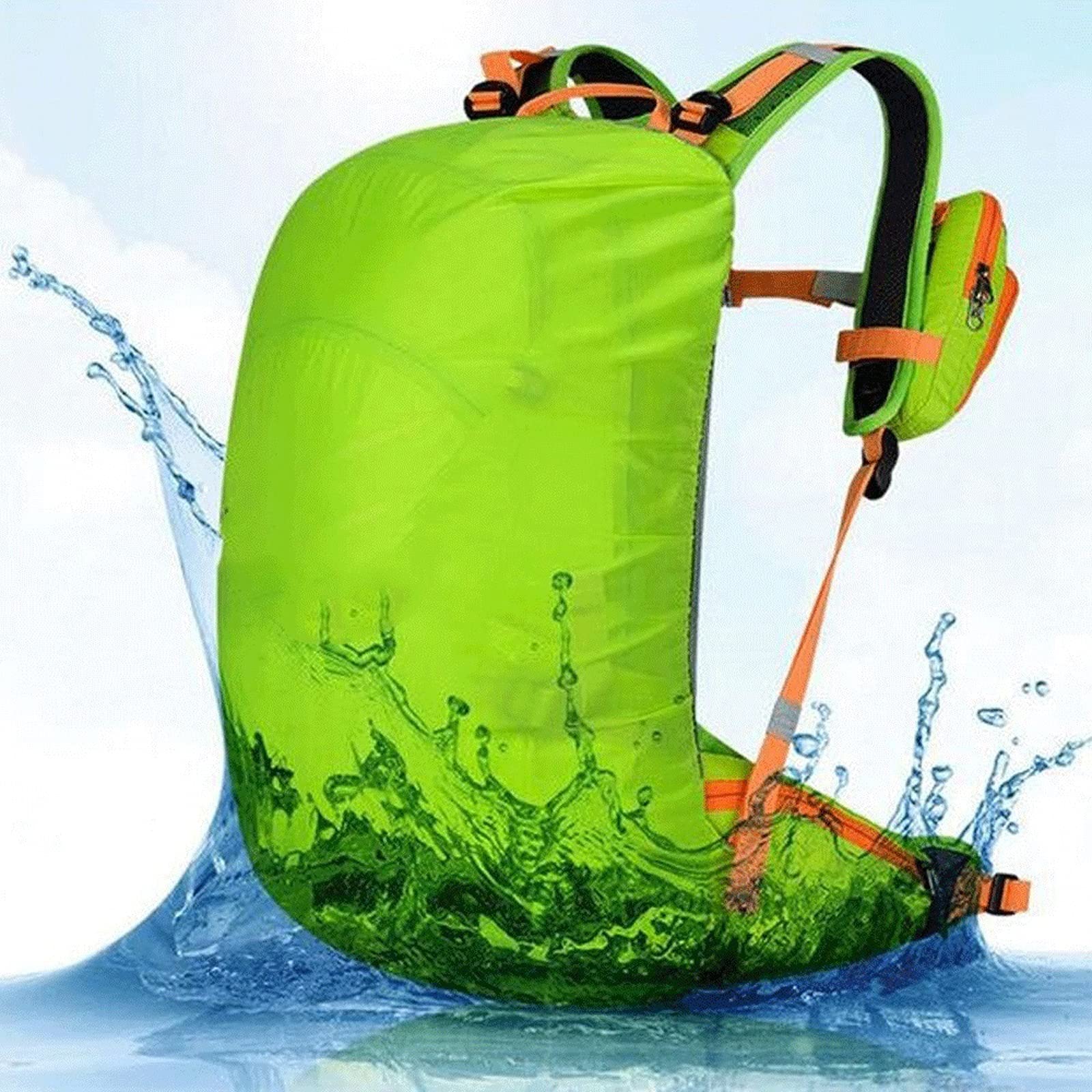 Zaino da Viaggio con Staffa da 20 Litri, Zaino da Ciclismo, Borsa Sportiva, Zaino da Campeggio Impermeabile con Copertura Antipioggia (Nero)