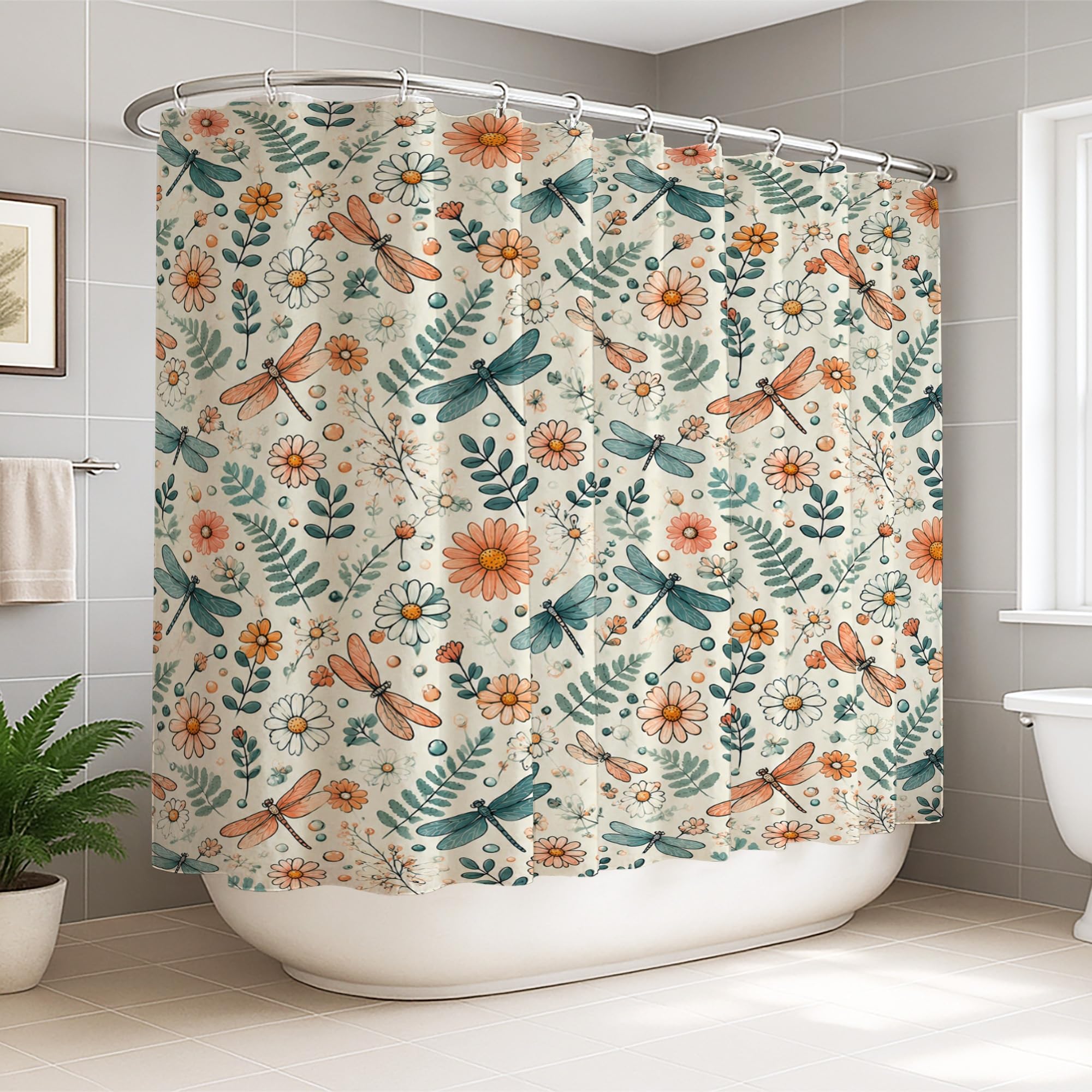 Rideau de douche imperméable bleu sarcelle grand format anti-éclaboussures