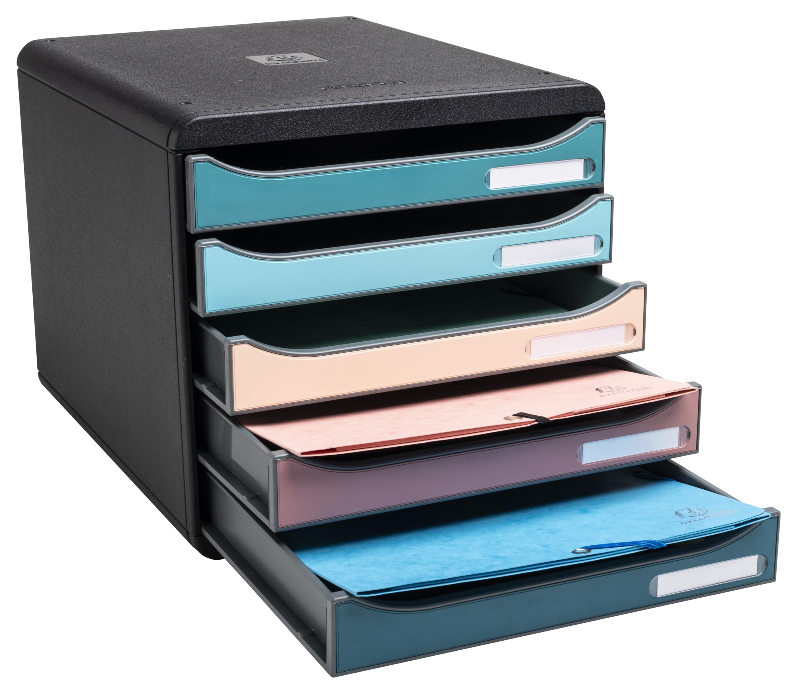 Exacompta BIG BOX+ Skandi Module de classement Caisson 5 tiroirs A4+ 34,7x27,8x27,1 cm