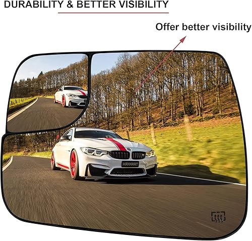 Miniatura 9 de Reemplazo del espejo de punto ciego con calefacción del lado derecho del pasajero para Dodge Ram 1500 2019 2020 2021  Espejo convexo calefactable