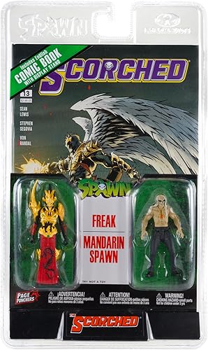 Miniatura 7 de McFarlane Toys - Spawn Page Punchers 2pk Freak and Mandarin Spawn Figuras de acción de 3 pulgadas con cómic