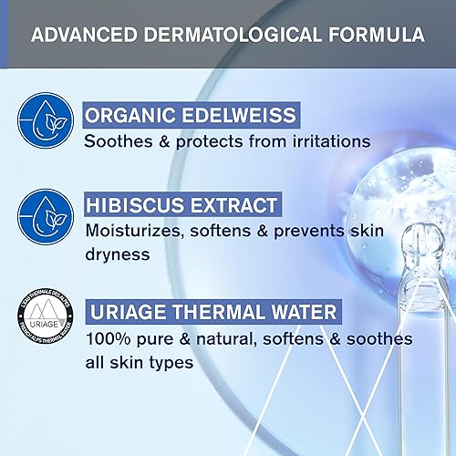 Miniatura 4 de Uriage Baby 1st Champú con Edelweiss orgánico  Deja el cabello suave y flexible, 96% ingredientes de origen natural, sin lágrimas, sin jabón, 200 mL