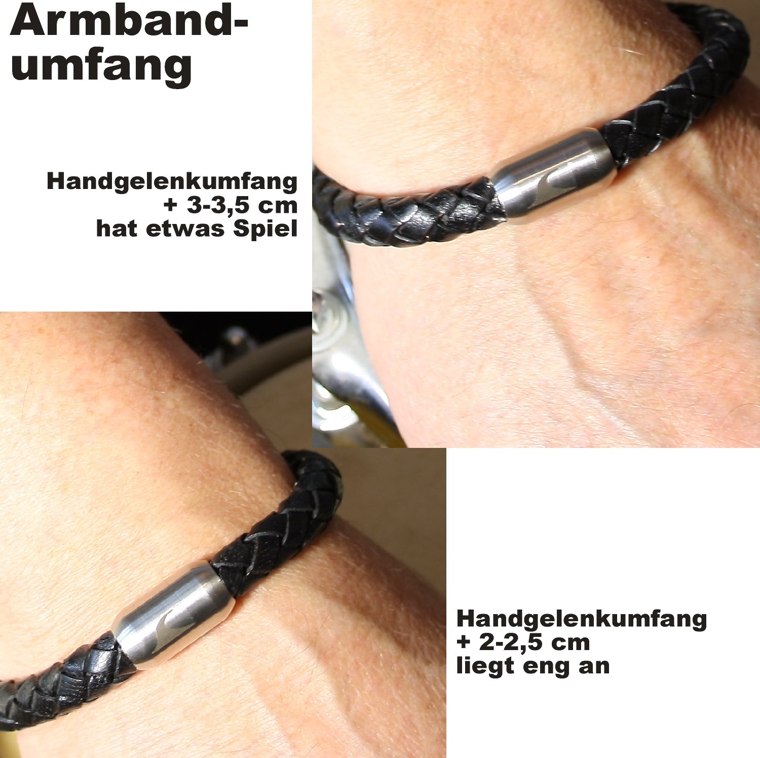 Leder-Armband FUERTE SHINE Dunkelbraun Surfer Damen Herren