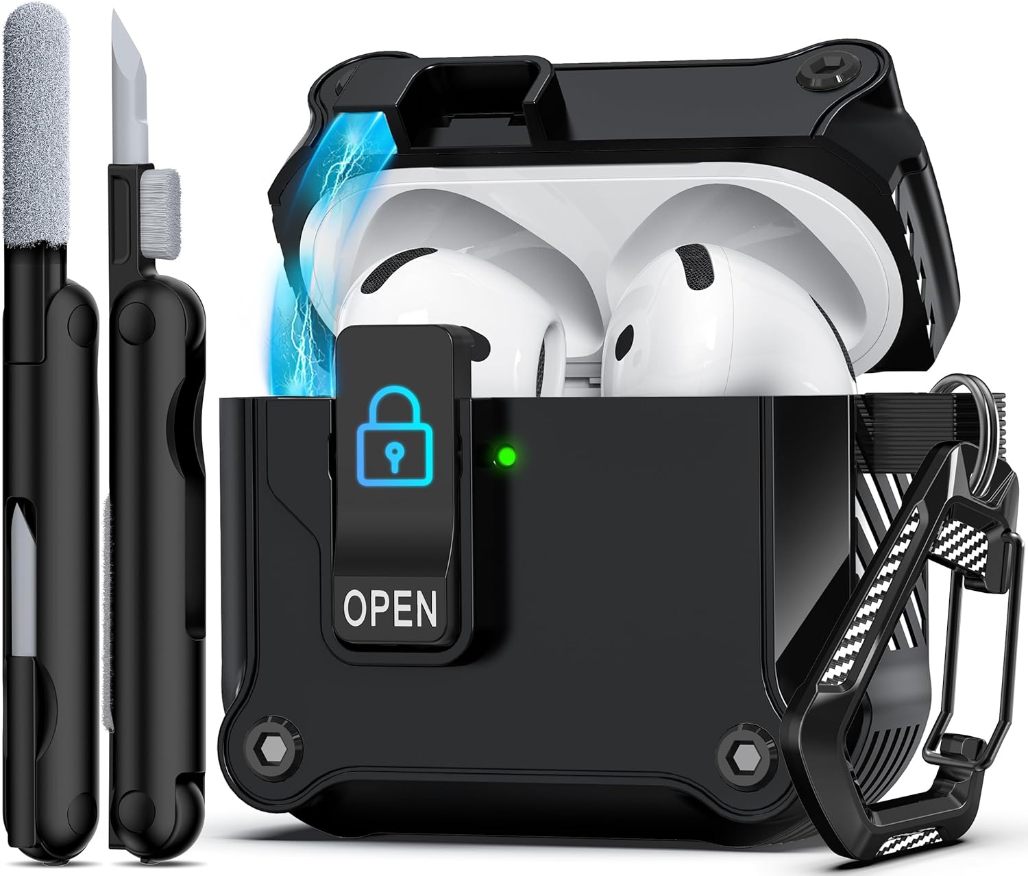 AirPods 4 Case: Secure Auto-Lock Lid, Drop Proof