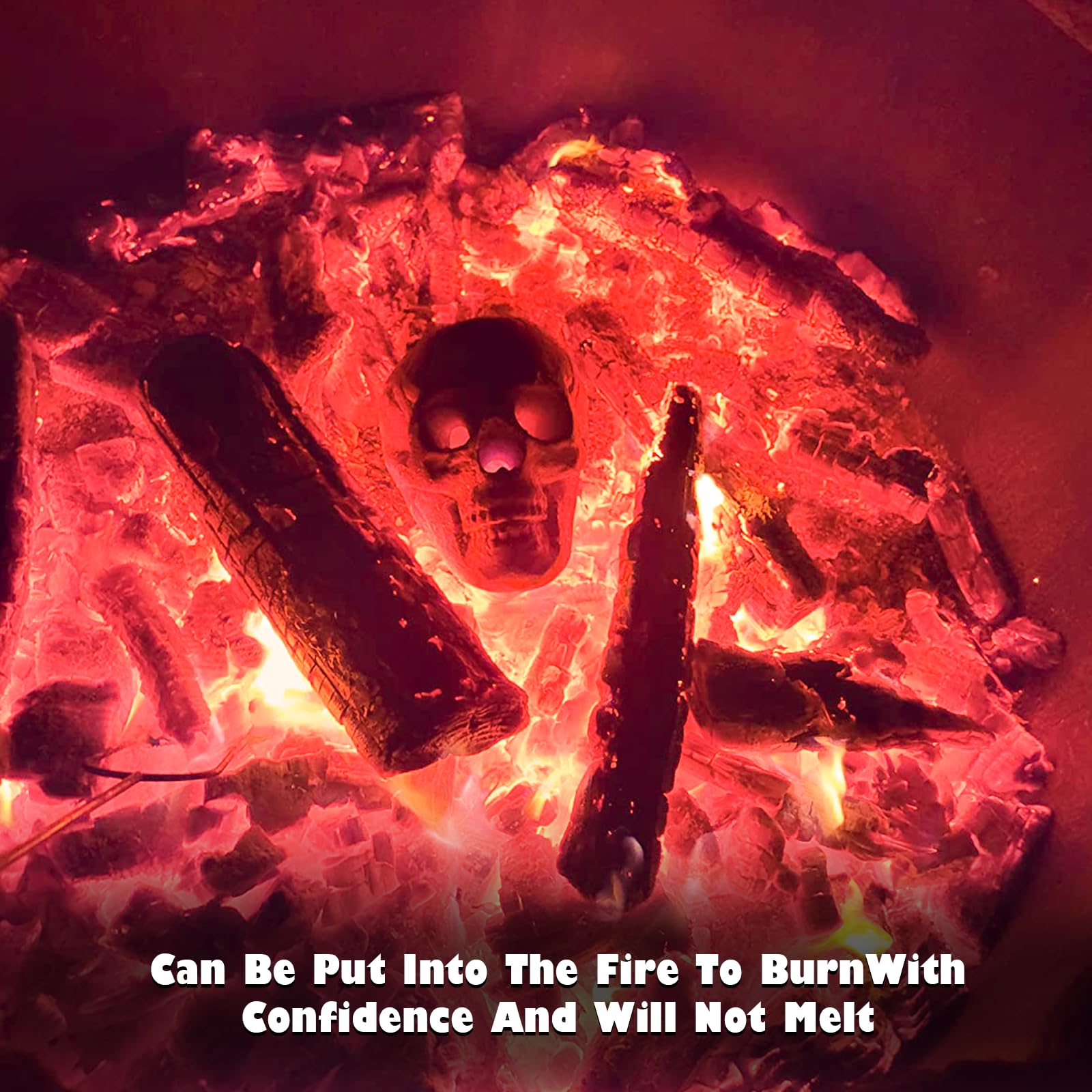 Ceramic Human Skull Fire Log Fireproof Skull logs for fire Pit,Fireplace,  Gas, Halloween Horror Skull Decorations (6, Black) : Patio, Lawn u0026 Garden -  Amazon.com