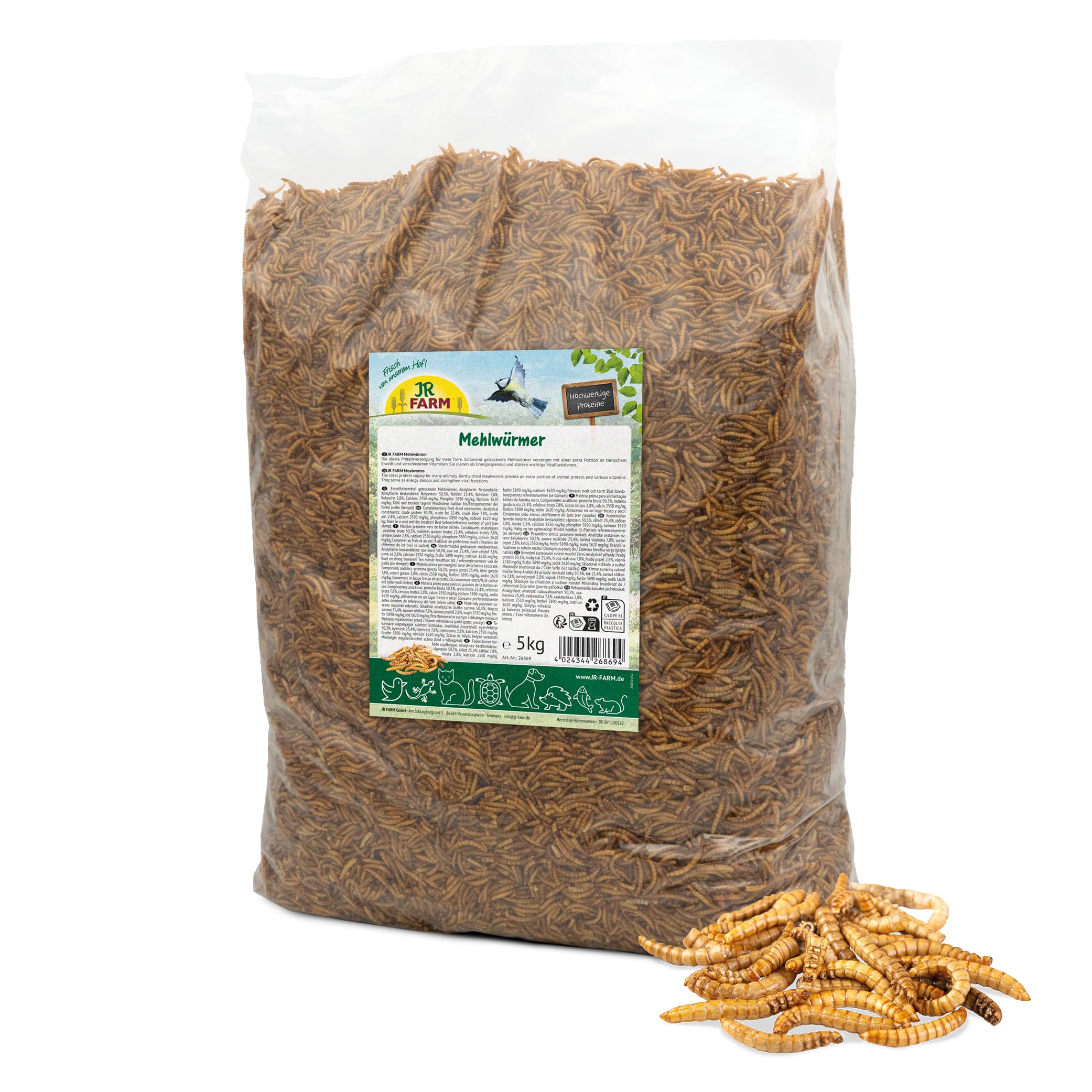 JR Farm Garden - Gusanos de harina (5 kg)