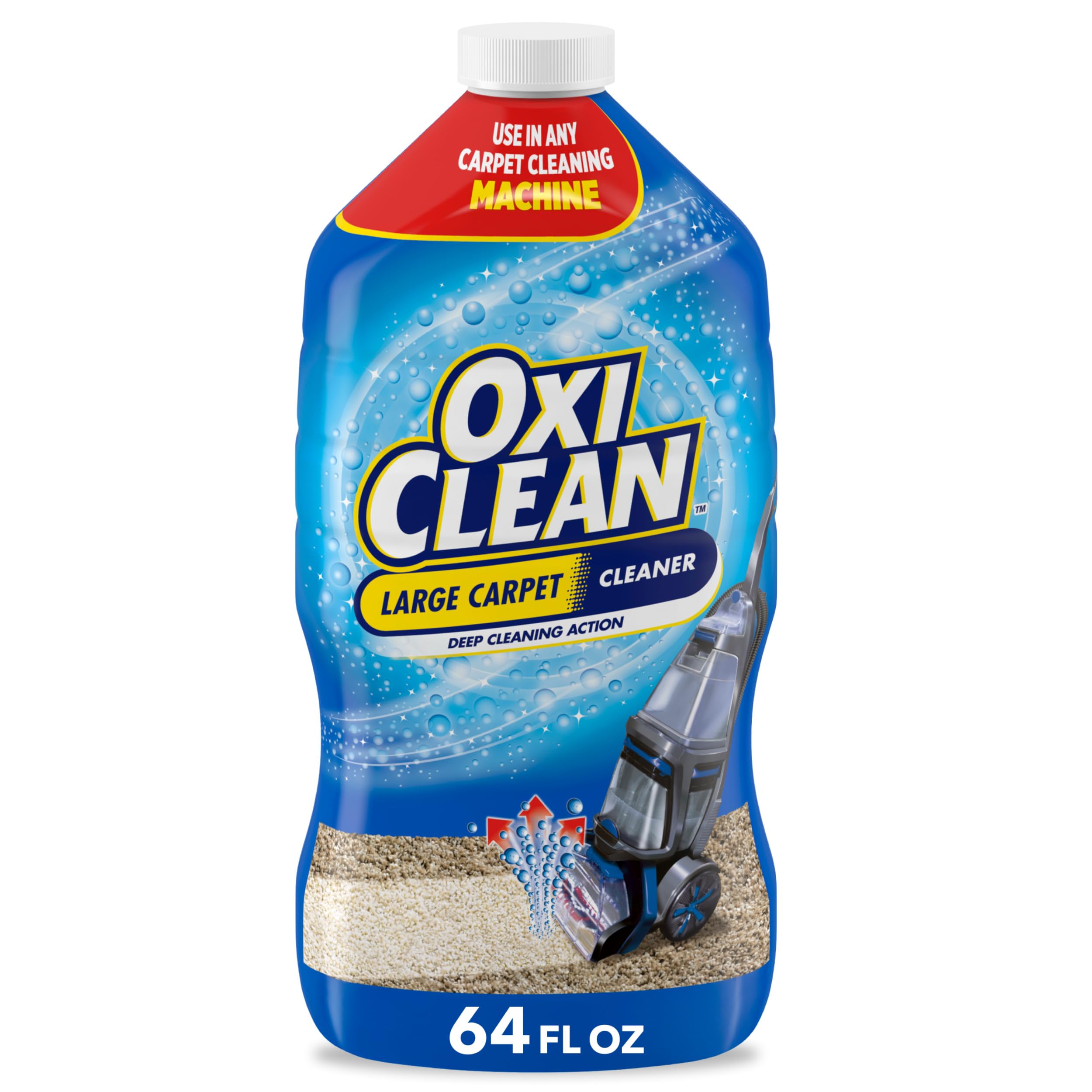 OxiCleanLarge Carpet Cleaner Liquid Solution for Steam Cleaning Machines, 64 fl oz